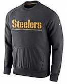 Men's Pittsburgh Steelers Nike Championship Drive Gold Collection Hybrid Fleece Performance Sweatshirt Charcoal FengYun,baseball caps,new era cap wholesale,wholesale hats
